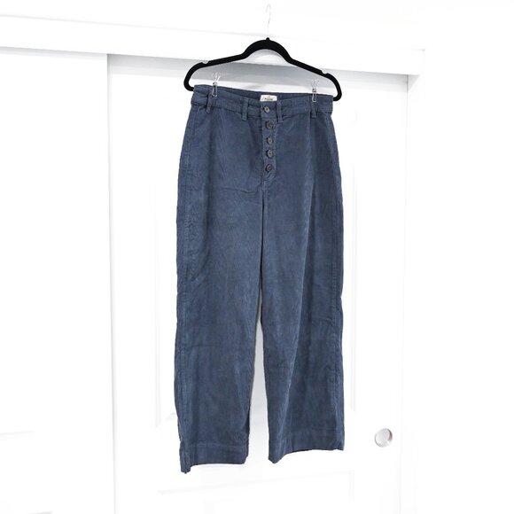 Marine Layer Size 12 Wide Leg Corduroy Cropped Pants - Picture 3 of 7